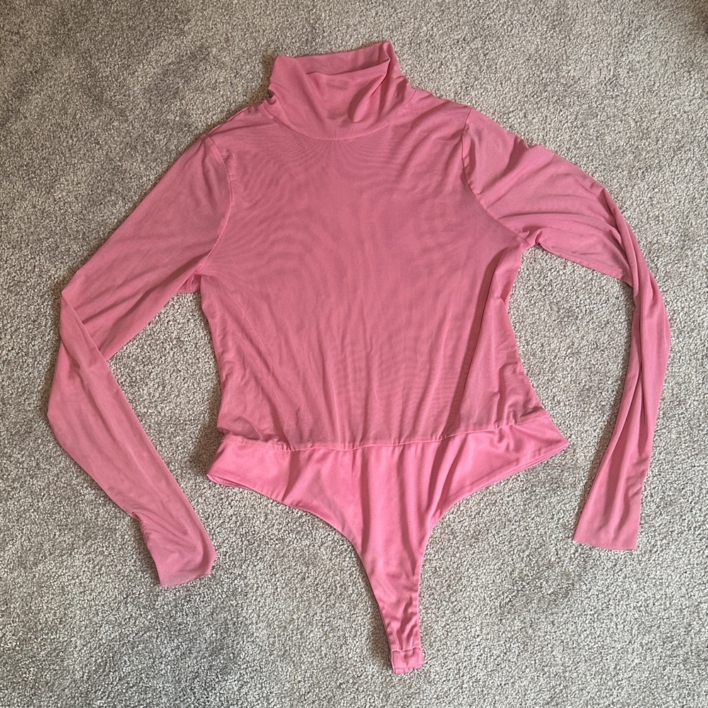 AFRM Vibrant Pink Mesh Bodysuit